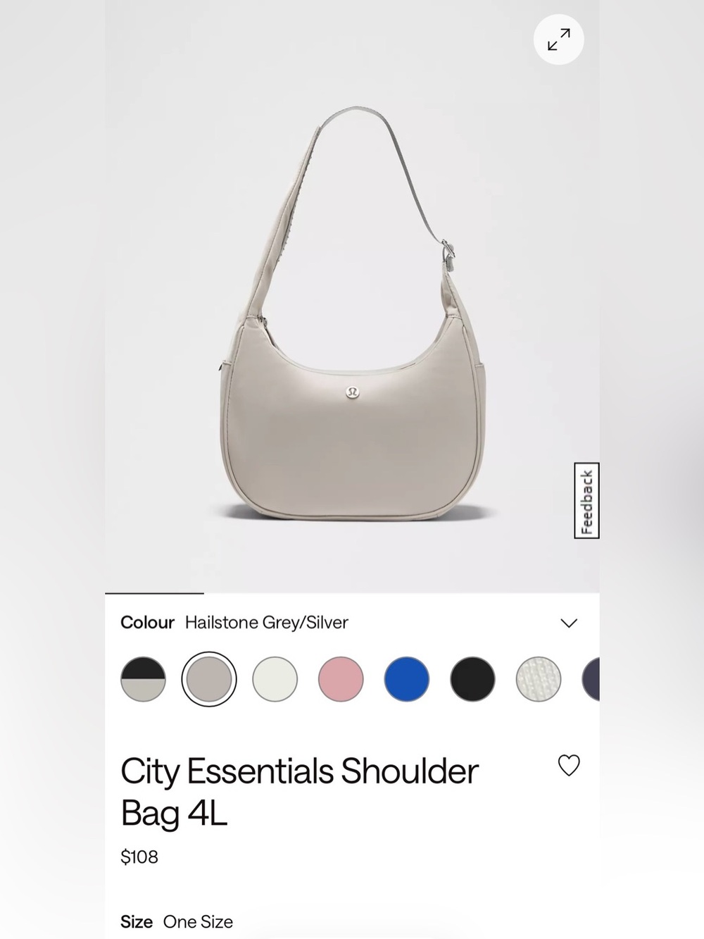 Lululemon City Essentials Shoulder Bag 4L in sandstone